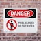 Signmission Pool Closed Do Not Enter Danger Sign, Plastic, 10in W x 7in L, 2PK OS-2PACK-DS-P-710-L-1636 - alternate 4